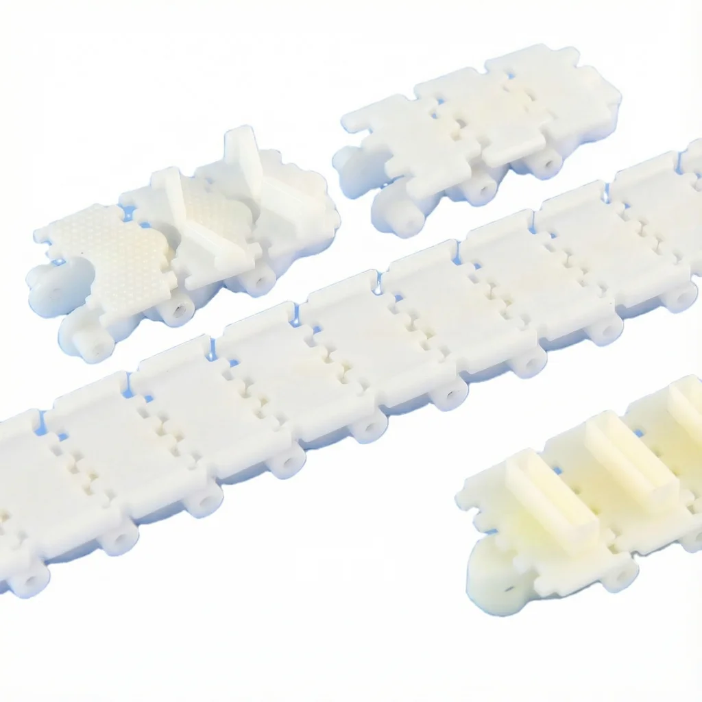 Flexible Plastic Chain Conveyor รุ่น FL43/44 (สายพานโซ่พลาสติกยืดหยุ่น)